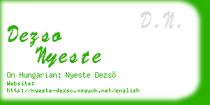 dezso nyeste business card