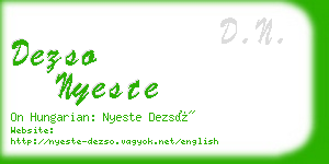 dezso nyeste business card